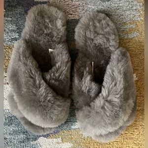 Grey UGG slippers